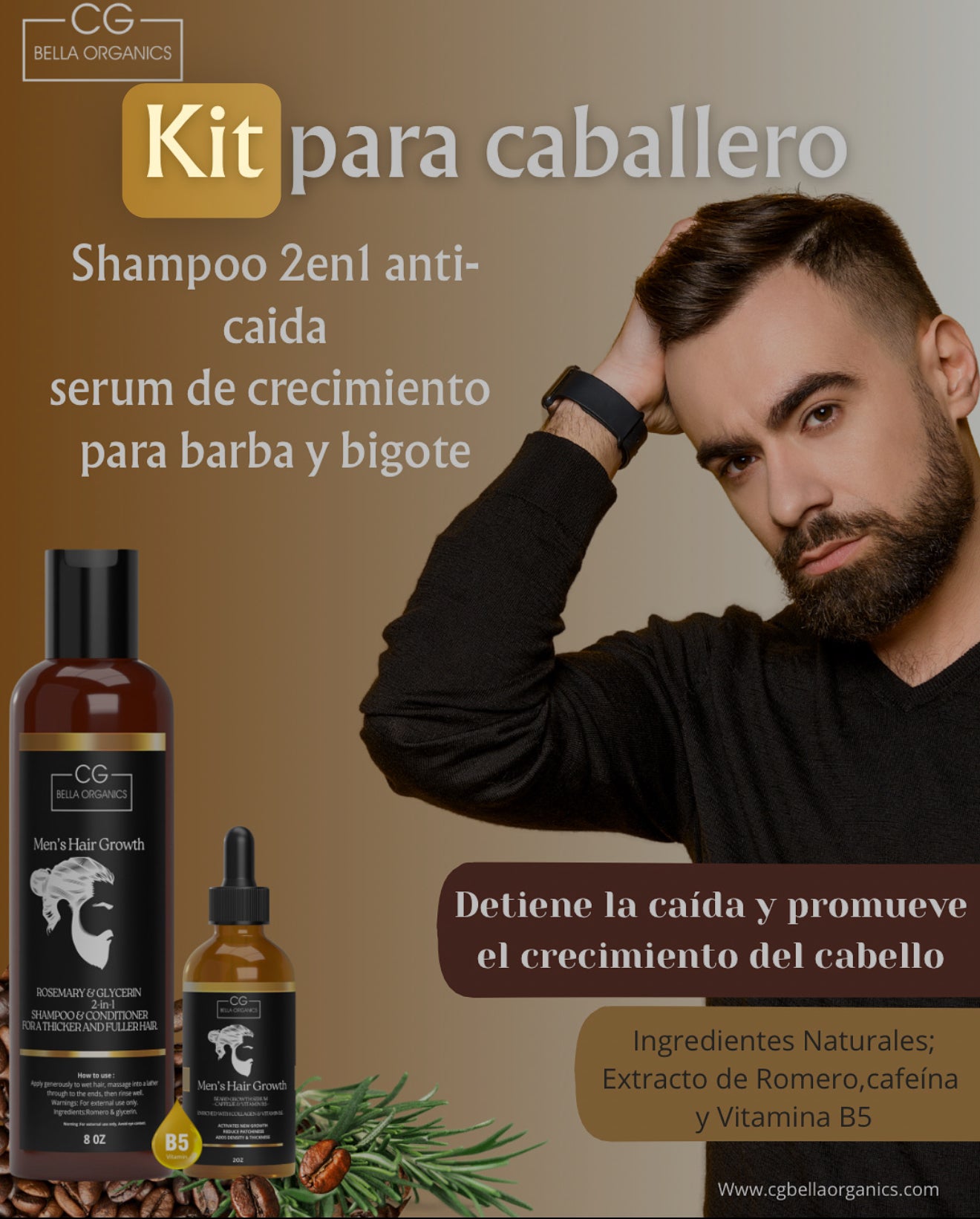 KIT CAPILAR ANTI-CAIDA Y FRECIMIENTO PARA CABALLERO